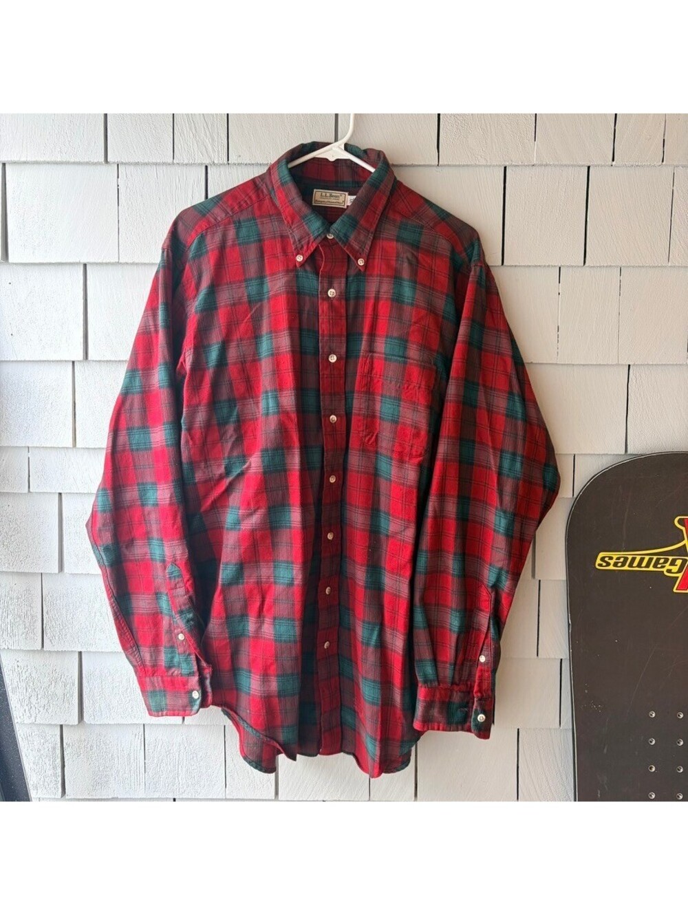 Vintage LL Bean Rangeley Flannel Shirt Mens XL Red Plaid